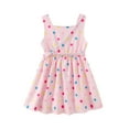 thumbnail image 2 of Little Girls Clothes Little Girls Polka Dots Dress 6Y Girls Summer Dress 7Y Girls Sundress Sleeveless Dress with Cute Bag Pink, 2 of 7