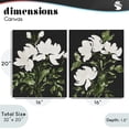 thumbnail image 3 of Stupell Industries Cottage White On Black Blooms 2pc Canvas Art Set, 16 x 20 each, by Lucille Price, 3 of 7