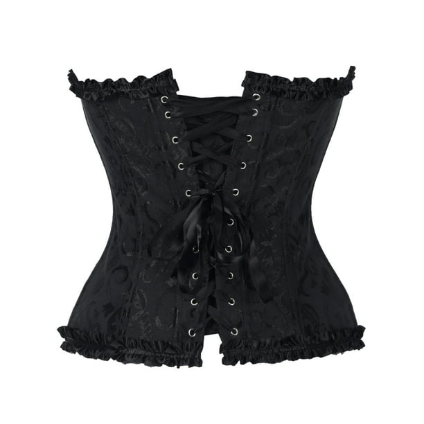 Lelinta LELINTA Sexy Women's Satin Lace up Overbust Corset Plus Size