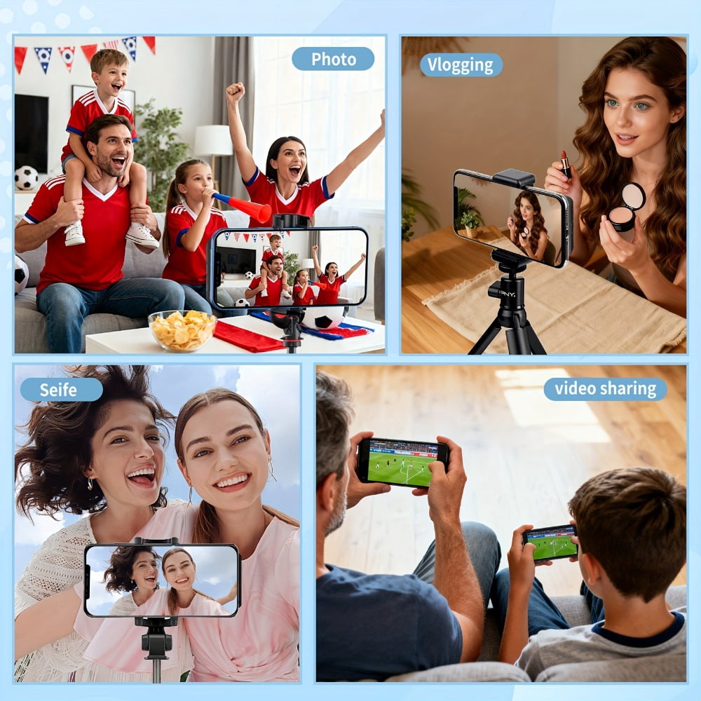Magnetic Wireless Vlog Screen & Mini Monitor with Phone Clip Mount for iPhone 15 16 17 Android, External Display for Live Streaming & Video Shooting