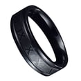 thumbnail image 2 of Anillo de acero de titanio Bling Bling Anillo negro con números, 2 of 10
