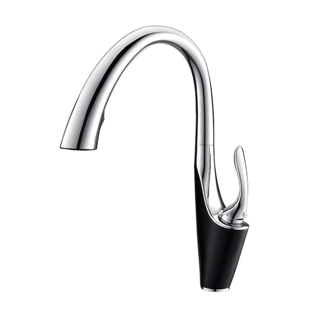 Pull Out Kitchen Sink Faucet, Deck Mounted Stream Sprayer Nozzle Kitchen Hot Cold Mixer Taps ,Easy to Install