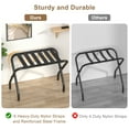 thumbnail image 2 of Mr IRONSTONE Luggage Rack Pack of 2, Folding Metal Suitcase Stand with Nylon Straps and Steel Frame, for Guest Room, Hotel, Bedroom, Steel Frame, Holds up to 130 lb, Black, 2 of 7