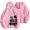 Pink, variant on NinXxx Women's Winter Lined Hoodie Streetwear Sweatshirt Cold Weather Grey L
