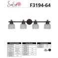 thumbnail image 2 of Sunset Lighting - F3194-64 - Four Light Vanity - Wren Provinzial Bronze, 2 of 2