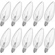 thumbnail image 1 of E12 LED Bulbs 15W 120V Clear Candle Light Bulbs, 10 Pack B10 Base Transparent Incandescent Bulbs for Ceiling Fans, Chandeliers, 1 of 5