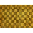 thumbnail image 1 of Ahgly Company Indoor Rectangle Checkered Yellow Modern Area Rugs, 2' x 5', 1 of 4