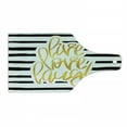 thumbnail image 1 of Live Laugh Love Cutting Board, Romantic Design Hand Drawn Stripes and Calligraphic Text, Decorative Tempered Glass Cutting and Serving Board, Wine Bottle Shape, Black White Earth Yellow, by Ambesonne, 1 of 1