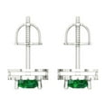 thumbnail image 4 of Clara Pucci 2.72Ct Emerald Pear Cut VVS1 Screw Back Stud 14k Solid hypoallergenic Gold Designer Earrings For May, 4 of 7