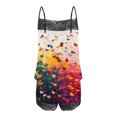 thumbnail image 5 of Women's Valentine's Day Lace Sleeveless Tank Top with Spliced Shorts Casual Pajama Set, 5 of 5