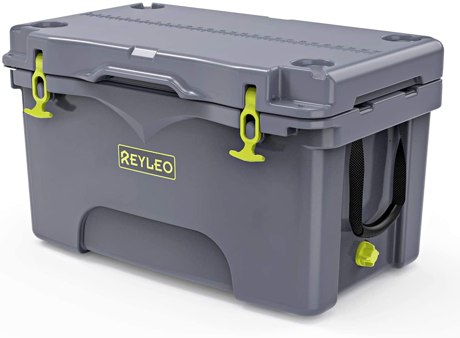 REYLEO 52 Quart Portable Rotomolded Cooler Heavy-Duty Ice Chest with Fish Ruler 
