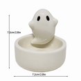 thumbnail image 3 of Portavelas de Cerámica con Forma de Fantasma para Aromaterapia | Decoración de Halloween con Un Bonito Diseño Espeluznante | Acabado Mate Pintado a Mano, Estilo Escandinavo | Compatible con Velas de, 3 of 6
