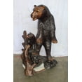 thumbnail image 4 of Nifao Giant Bronze Statue of a Standing Bear and Cub by the River – Garden Outdoor Decor Sculpture, 40"L x 38"W x 55"H, 4 of 12