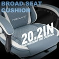 thumbnail image 4 of Misolant Gaming Chair, Fabric Gamer Chair with footrest for Adults, High Back Ergonomic Computer Game Chair with Adjustable Headrest and Massage Lumbar Support, 90-155° Recline Free, Blue, 4 of 12