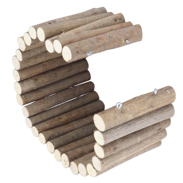Puente de Escalera de Madera, Puente para Hámster, Escalera para Ratas, Puente de Madera, Juguete, Escondite de Madera, Escalera de TÚnel, Accesorios para Jaula de