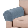 thumbnail image 1 of 2pcs Stretch Armrest Covers Velvet Arm Covers for Chairs Couch Sofa Armchair Slipcovers, 1 of 7