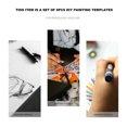 thumbnail image 4 of MasteelfCA 8pcs Painting Stencils Set Sea Animal Pattern Drawing Template DIY Hollow out Stencil, 4 of 6