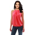 thumbnail image 2 of Tongliya Halter Neck Pullover Sleeveless Solid Knit Top Apricot_XL, 2 of 13