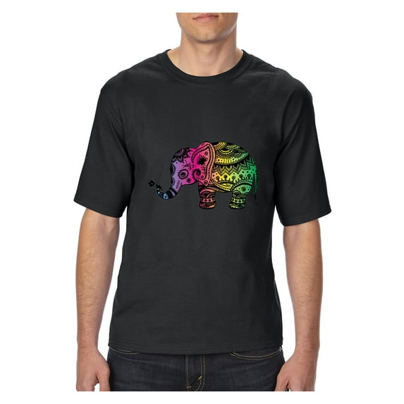 Normal is Boring - Big Men's T-Shirt, up to Tall Size 3XLT - Elephant