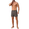 thumbnail image 2 of INSPIRE CHIC Men's Comfortable Breathable Cotton Mid-Waisted Striped Boxer Shorts 36 Brown, 2 of 5