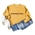 thumbnail image 3 of Swearing Helps Sweatshirts for Women 2025 Long Sleeve Crewneck Funny Sarcastic Sweatshirt Pullover Tops, 3 of 5