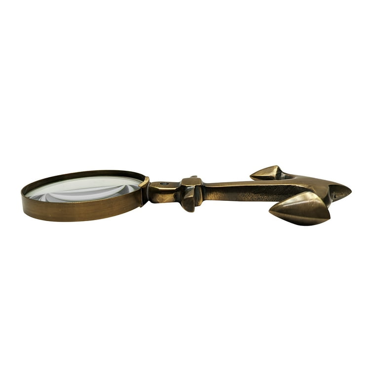 Hand Held Brass Anchor Magnifying Glass Reading Lens Magnifier Office Desk Decor Hand Held Brass Anchor Magnifying Glass Reading Lens Magnifier Office Desk Decor