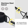 thumbnail image 2 of WOOWAVE TPU Coiled Bodyboard Leash Wrist Surf Leash with Plug for Bodyboarding, 2 of 8