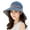 Blue, variant on Women Ladies Summer Wide Brim Foldable Sun Hat Anti-UV Beach Visor Caps Hats