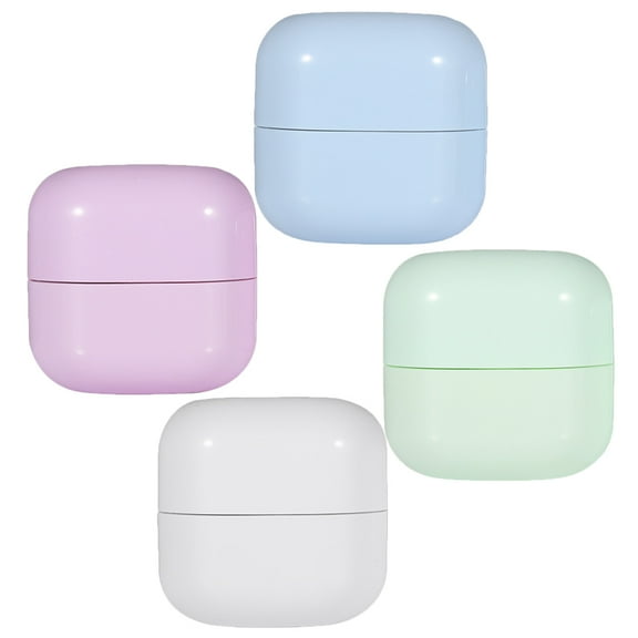 WORGEOUS 4pcs Moisturizer Dispensers Refillable Cream Jars Travel Cosmetic Containers Travel Size Jars 50g