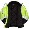 thumbnail image 3 of Pyramex Workwear Hi-Vis Lime Bomber Jacket, Quilted Lining, 5X Large, 3 of 3