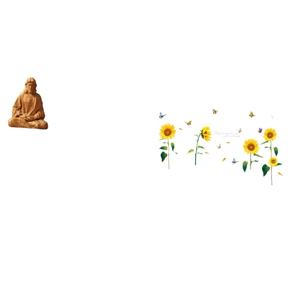 Sacred Heart of Jesus Statue Figurine Wall Sticker Waterproof Resin Material for Home Church Living Room Decor