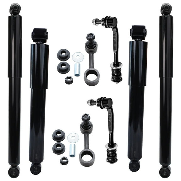 Detroit Axle - 8pc Suspension Kit for 2004-2009 Dodge Durango, 2007-2009 Chrysler Aspen, 4 Front and Rear Shock Absorbers, 2 Front & Rear Sway Bar Links Replacement
