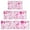 Pink Breast Cancer, variant on Pink Breast Cancer Kitchen Rugs Sets Of 3,Kitchen Runner Rugs Non Skid Washable,Decorative Kitchen Floor Mats for Kitchen,Sink,Laundry,17"x30"+ 17"x47" + 17"x59"