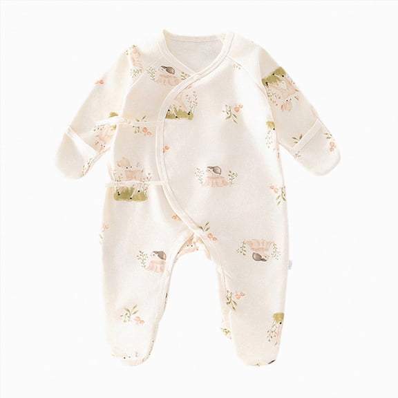 larppty Baby One-Piece Footies Newborn Rompers Pajamas Cotton Footed Pjs for Sleep Play Boys Girls(Sky Blue)