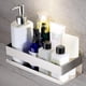 thumbnail image 4 of Organizador de baño moderno, estante de acero inoxidable a prueba de óxido con barandilla, diseño impermeable, instalación rápida y fácil para su área de ducha o cocina, 4 of 7