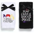 thumbnail image 1 of wonima01 Halloween Hand Towels 100% Cotton Embroidered I Smell Children, Hocus Pocus, Bathroom Kitchen Dish Towels Gift 14x29 Inch Set of 2, 1 of 1
