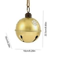 thumbnail image 3 of Luxcidy Big Christmas Jingle Bells Decorations, Christmas Double Bells Decoration Iron Atmospheres Large Ornaments Layout Christmas Tree Creatives Pendant for Xmas Holiday Tree Doorway Home Garden, 3 of 6