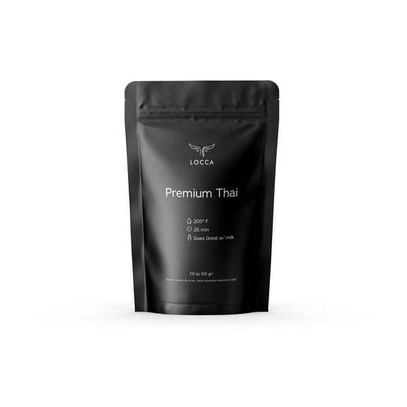 Locca Premium Thai Tea - Authentic Thai Flavor, Smooth and Balanced with Milk and Sugar | 1.9oz