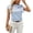 Sky Blue, variant on Womens Tops Under $10 Women Silk Satin Tops Cap Short Sleeve Blouse Lace Up Neck Solid Color Shirts Business Casual Shirts Tuinc Outfits Blue S