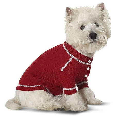 Henley Sweater, Red