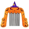 thumbnail image 2 of Costway 10.4 x 11.6 ft LED Lighted Halloween Inflatable Pumpkin Archway w/ Curtain Indoor Outdoor Blow up Holiday Decoration w/ Stakes & Water Bags, 2 of 10