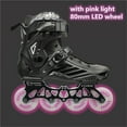 thumbnail image 5 of Chaussures de Skate LED 80mm pour Roller en Ligne FSK Slalom Blanc Rouge Bleu Rose Coloré Flash 4 Roues / 3 Vitesses, 5 of 5