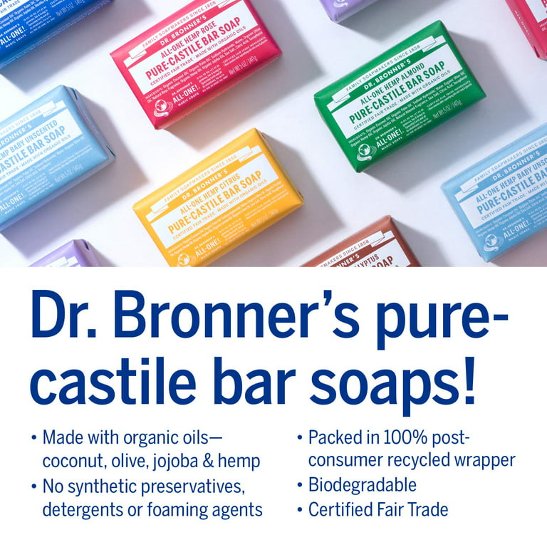 Dr Bronners Bar Soap, All-One Hemp Peppermint