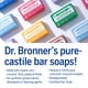 thumbnail image 4 of Dr. Bronner's - Jabón de barra de castilla pura (menta, 5 onzas, paquete de 8) - Hecho con aceites orgánicos para rostro, cuerpo y cabello, suave e hidratante, biodegradable, vegano, libre de crueldad, 4 of 5