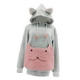 thumbnail image 4 of Portador de perros y gatos perfecl sudadera con capucha grande rosado SG, 4 of 8