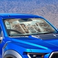 thumbnail image 2 of KUIFORTI Funny Cat Car Windshield Sunshade Foldable Car Windshield Sun Shade Cover, 66.53" x 34.44" Front Window Heat Insulation Protection, for Auto Sedan, SUV Accessories, 2 of 6