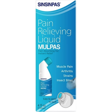 Sinsinpas Pain Relieving Liquid, Mulpas 1 Pack (Total 4 oz), Rapid Insect Bite Itchy Skin Relief