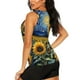 thumbnail image 3 of Fotbe Starry Sky Sunflower Blusas Sin Mangas para Mujer – Estilo Casual, Corte Suelto, Slim-Fit, Cuello Redondo Deportivo, Tops de Verano para Gimnasio y Yoga-Medium, 3 of 7