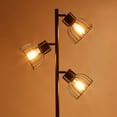 thumbnail image 5 of Bestco 65" Industrial Floor Lamp w Adjustable Metal Shades,Black, 5 of 12