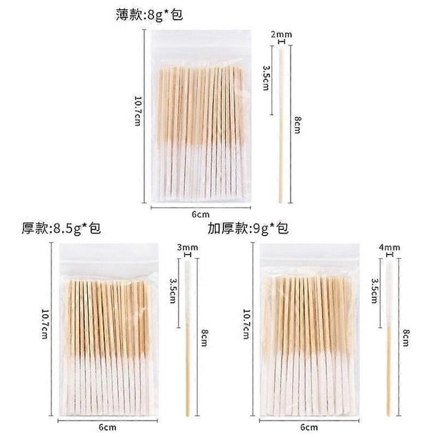 10 Packs Precision Tip Cotton Swabs with Wooden Sticks for Nail Polish Touch Up Disposable Makeup Applicator Cotton Sticks for Makeup Microblading Sup